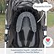 INFANZIA 2-in-1 Baby Sitzverkleinerer mit Gurtpolster Universal für alle Kinderwagen Buggy, Neugeborenen Einsatz, Kopfstütze für Babyschale und Autositze, Extra Weich(Schwarzes Set - Kurzflor)