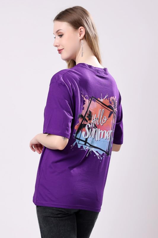 Image of London Hills Women's Cotton Blend Oversized Fit Oversized Tshirt | Oversized Tshirt - Pack of 2