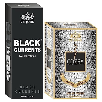 ST.JOHN Cobra Limited Edition 100ml & Black Current 50ml Body Perfume Combo Gift Pack Eau de Parfum - 150 ml For Men & Women
