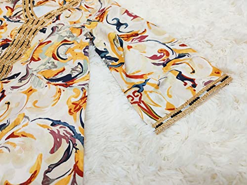 PolyJolly Mother and Girls Matching Abaya Dress Casual Moroccan Kaftan Gown Eid Clothes3