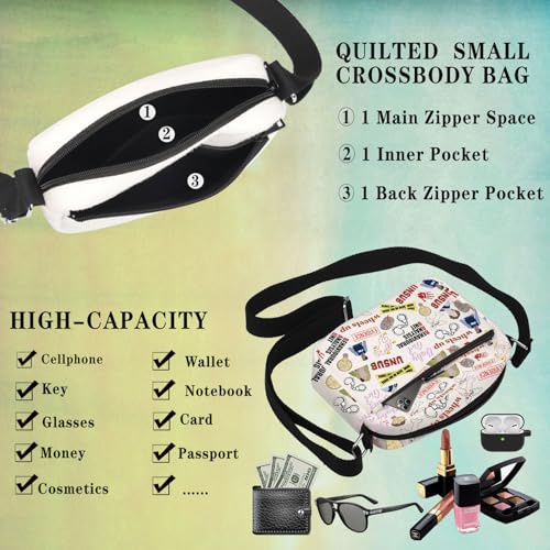 TV Show Inspired Gift TV Show Merchandise Travel Bag Spencer Lover Gift Crime Show Crossbody Bag for Crime Fans (Criminal TV Pattern HKB)4