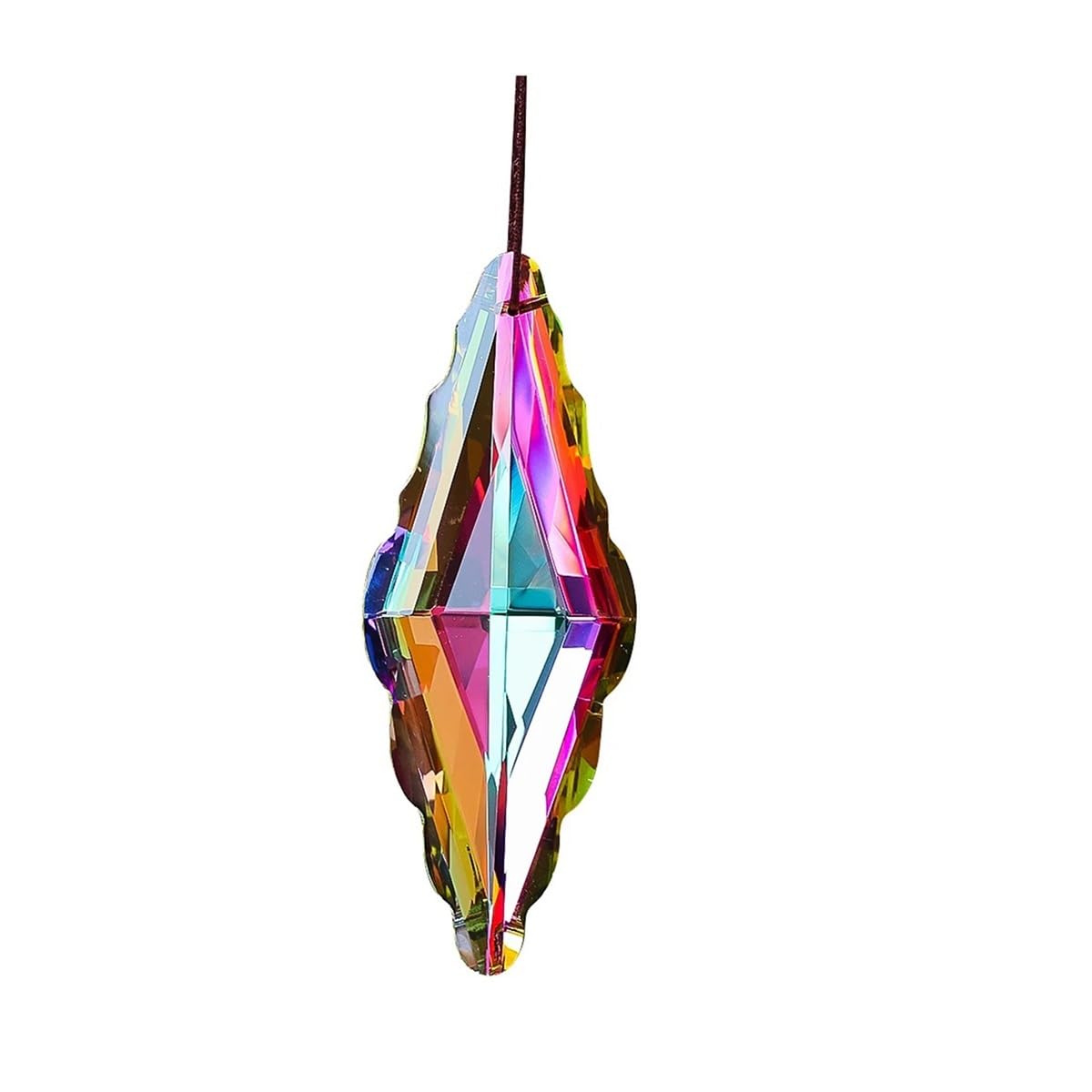 Crystal Chandelier Prism, Sun Catcher, 1pcs 120mm Pointed Prism Pendant AB Color Light Crystal Rainbow Accessories(Colorful 1pcs)