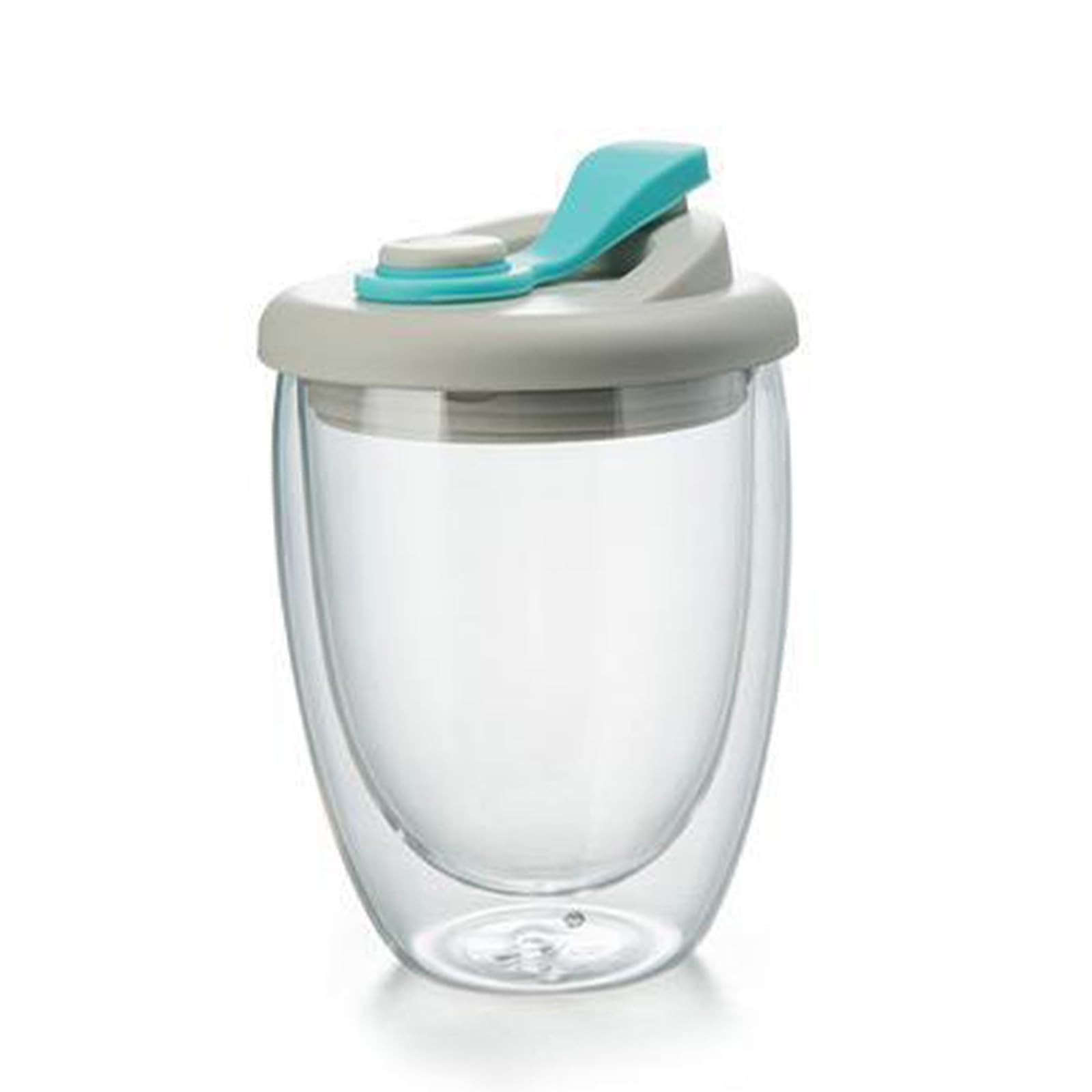 MALSSE Walled Insulated Borosilicate Glass Milk Cup Leak Proof Lid for Hot Cold Beverages 450ML 350ML 250ML Spill Proof Commuters Water Bottle