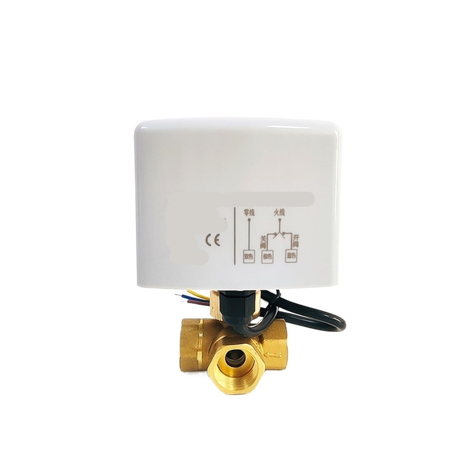 Elektryczny zawór kulowy 1/2" 3/4" 1" 1-1/4" 1-1/2" z mosiądzu, trójprzewodowy, dwukierunkowy, AC220V, DC24V, DC12V (1 12,24 VAC)