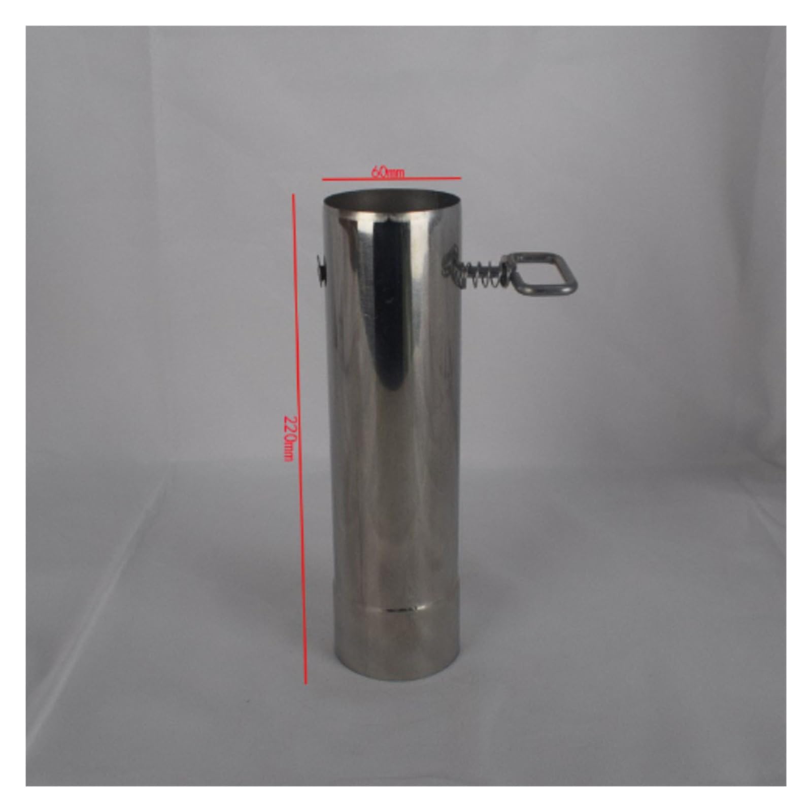 Tubo da stufa in acciaio inossidabile 1PC con canna fumaria serranda valvola aria Canna for tenda campeggio Sfiato fumo e scarico(220X60mm)