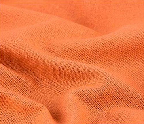 moonfarm 選べる21色 カラー 綿 麻 無地 生地 約 2m 幅1.5m (オレンジ(橙色))