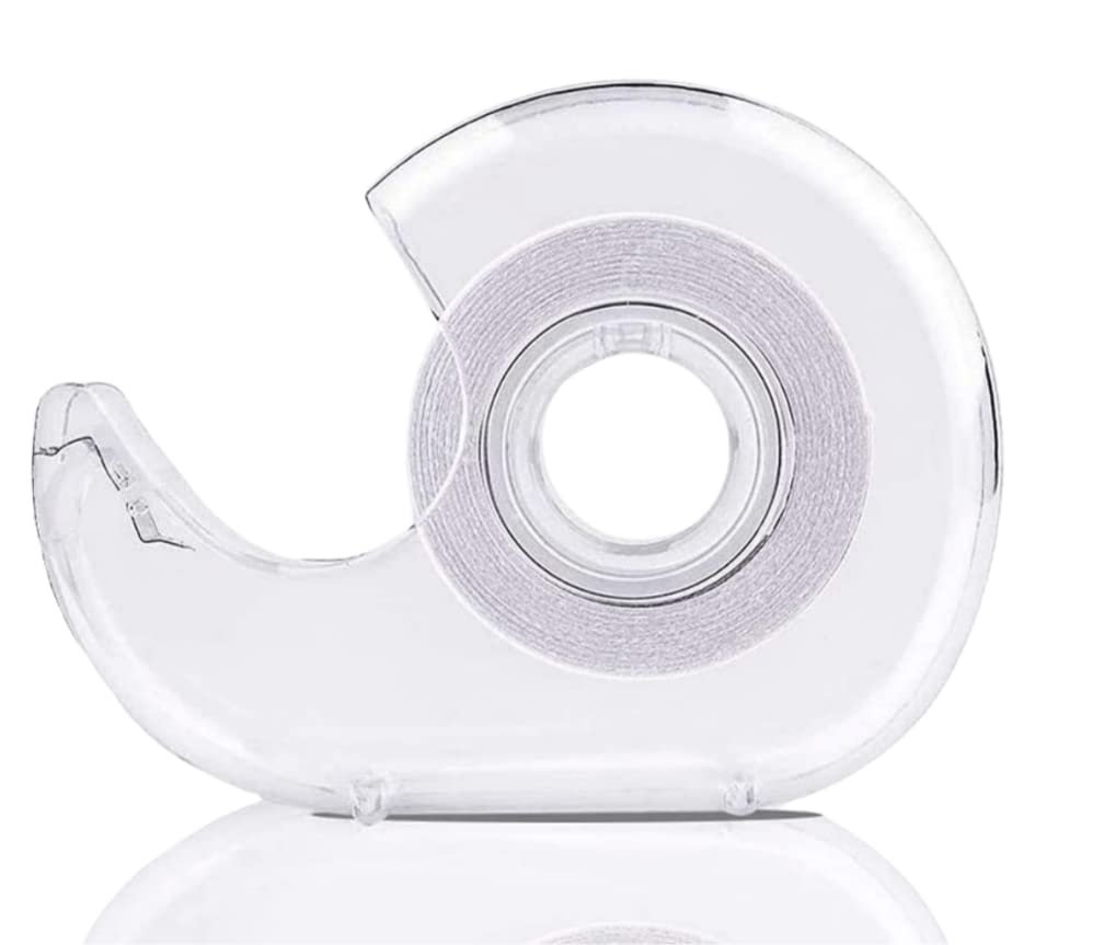 ibecare Double Sided Transparent Tape with Dispenser (Easy Velvet Pouch) | Clothing Fashion Tape for Women | Disposable Lingerie Tape |Body Tape for all Type of Skin & Dresses, 16.5Ft