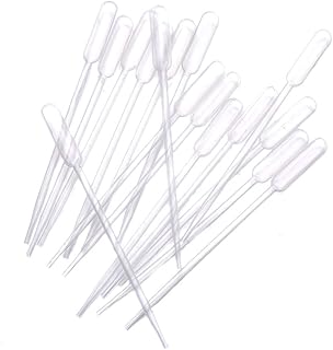 UKCOCO 100Pcs 0.5ml Disposable Plastic Transfer Pipette Graduated Droppers Essential Oils Pipettes with Scale
