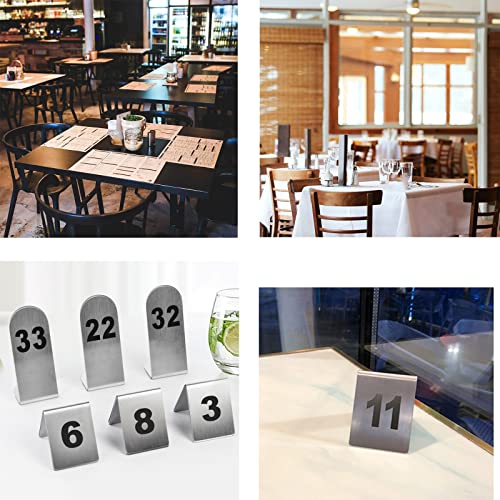 Numéros de table restaurant inox chevalet type V 1-100 - 7