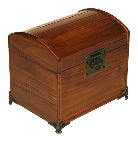 Brown Valencia Antique Style Wooden Recipe Box