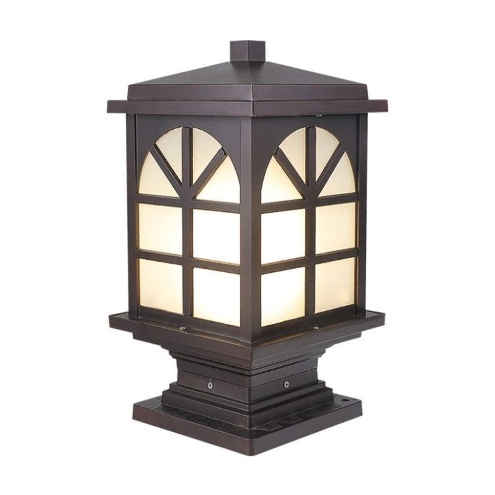 Waterproof Ip65 Patio Aisle Lawn Outdoor Solar Post Light Super Bright Energy Saving Pillar Post Lamp Old Fashioned Fence Column Lantern Garden Path Fence Pedestal Lamp Landscape Illumination Home