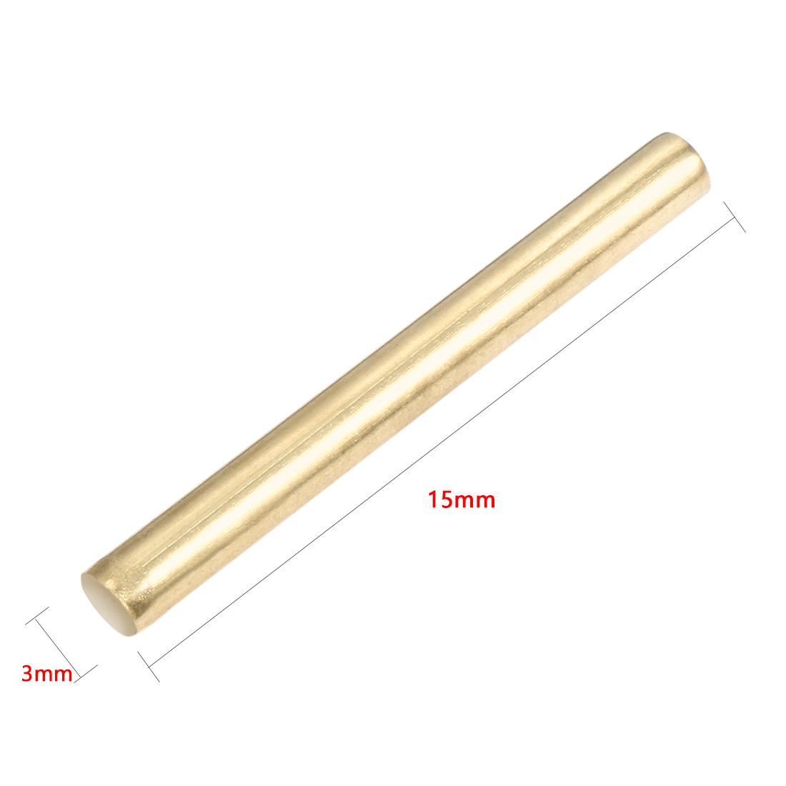 Aexit 3mm Dia Electrical equipment 15mm Length Copper Solid Round Shaft Rod Axles for DIY Toy Car 20Pcs