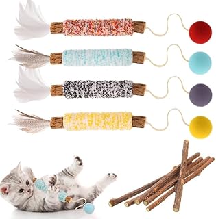 FANKUTOYS 24 Pack Silvervine Sticks for Cats, Natural Catnip Chew Toys for Kittens Teeth Cleaning, Matatabi Dental Care, Aggressive Chewers Cat Dental Toy