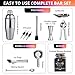 24 oz Bartender Kit with Stand - Professional Cocktail Shaker Set Mixology Home Bar Accessories Set 12 Pieces Drink Shaker with Martini Mimosa Recipes