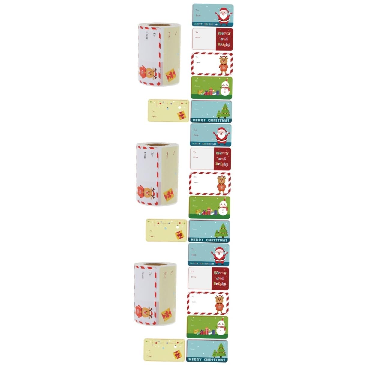 DOITOOL 3 Adesivi Sigillanti Natalizi per Regali e Buste Design per Confezioni Personalizzate Etichette Autoadesive Pratiche per Sacchetti Regalo Regalo