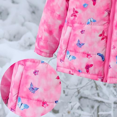 Baby Girl Winter Jacket Toddler Hooded Cute Printed Unicorn Coat Outdoor Ski Jacket Snow Suit4