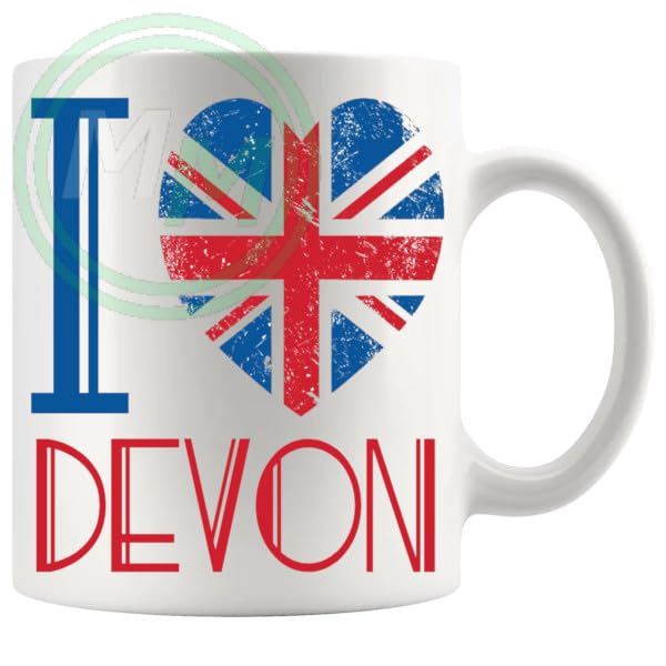 I Love Devon Mug Christmas Birthday Mothersday Fathersday Funny Novelty Handmade Gift