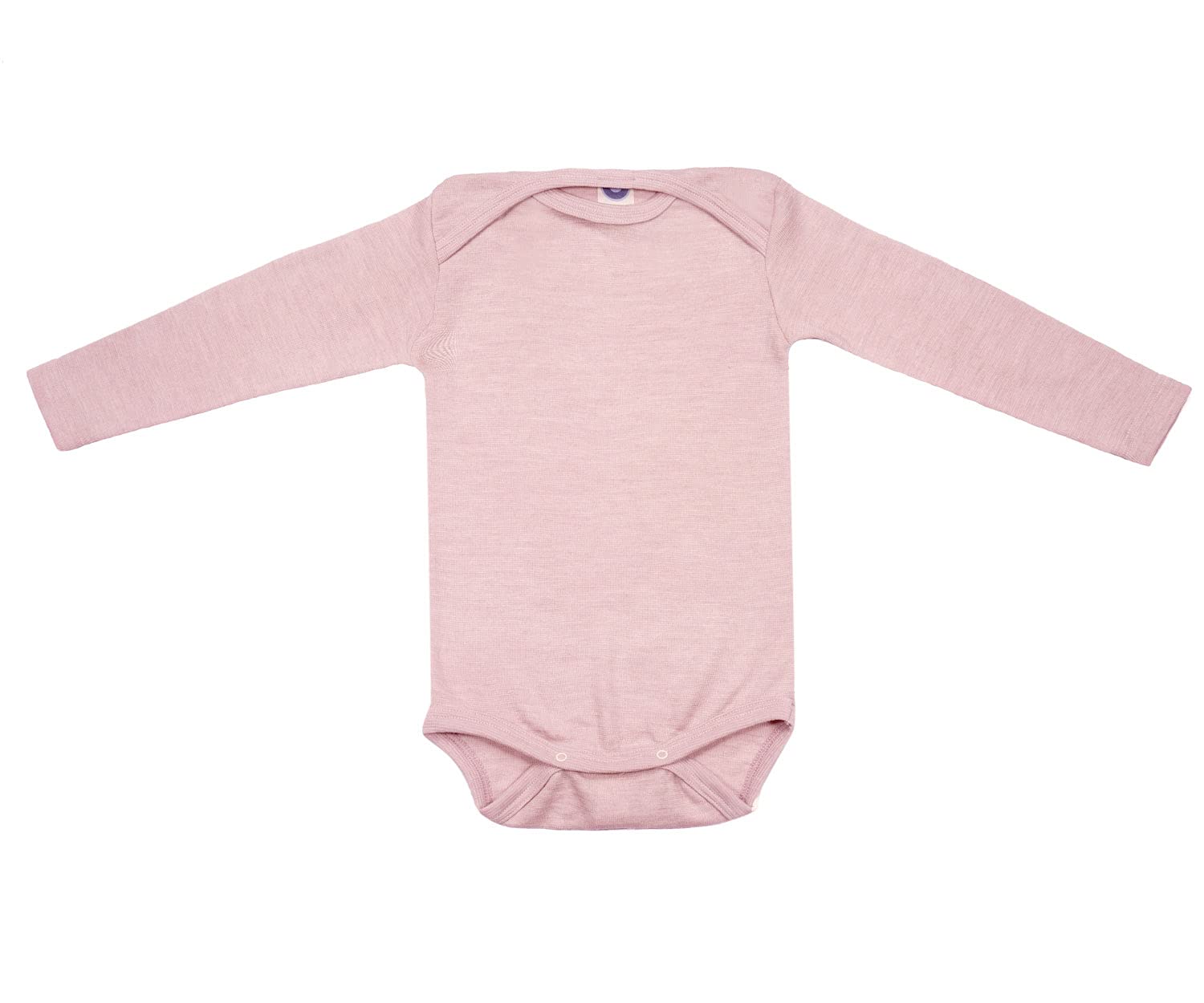 Cosilana, Long-sleeved bodysuit, 70% wool (kbT), 30% silk, Rose (rose blend), 86/92 cm