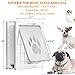 Dog Door for Interior and Exterior Doors, Upgrade Thicken Dog Doors for Large Dogs, Plastic Doggy Door and Cat Door with Security Cover and Magnetic Flap, Strong and Durable (Pets Up to 100Lb
