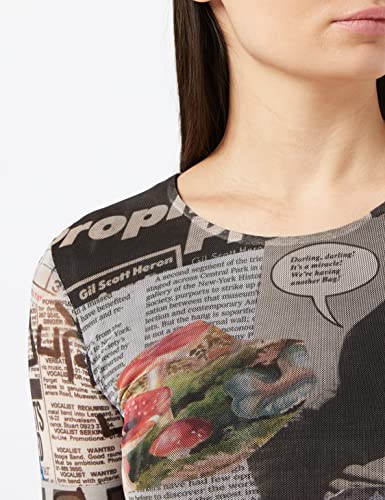 Desigual Vest_Breaking News Abito Casual, Nero, M