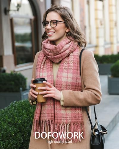 Winter Scarf for Women Scarves Long Plaid Blanket Scarf for Women Warm - image 5