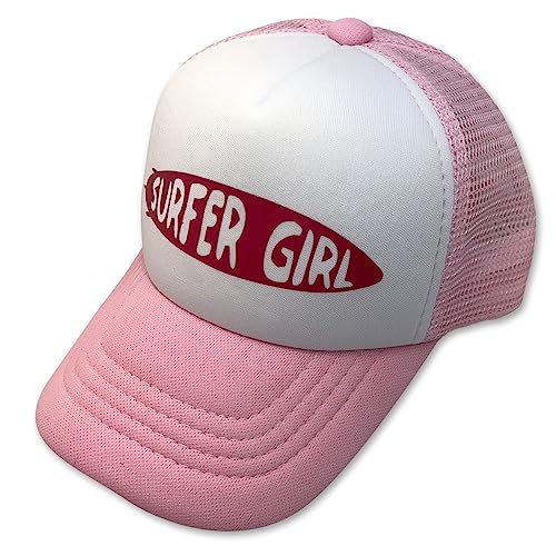 Sol Baby Surfer Girl Pink Adjustable Snapback Mesh Trucker Hat - Summer Beach Baseball Cap for Infants, Toddlers & Youths2