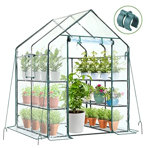 Ohuhu Winterproof Tomato House Greenhouse 143x143x195cm