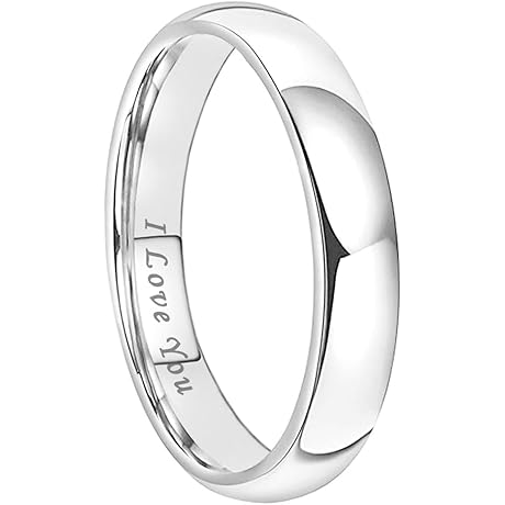 White Tungsten Wedding Bands for True Love