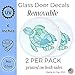 Glass Door Stickers Decals – 2 Per Pack - Printed on Both Sides - Windows, Doors, Patio, Sliding, & Shower, Removable and Repositionable. Dogs, Cats, Pets, Kids, Guests, Elderly, Bird Alert