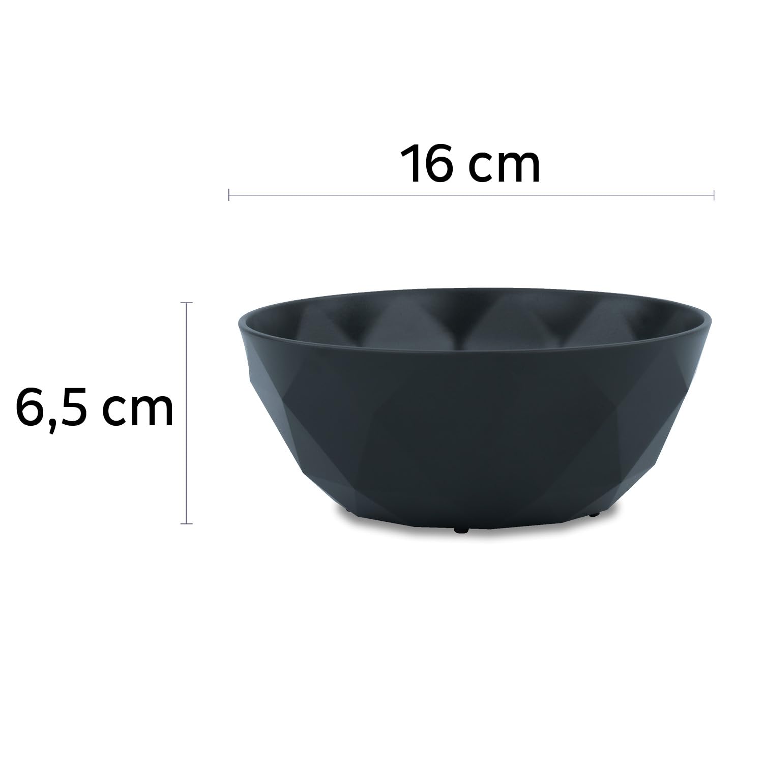 silwy® Super-Magnet-Bowl GREY (2er-Set) HIGH-TECH-Kunststoff - perfekt für Camping, Caravaning und Boating - rutschfestes Geschirr ohne jegliches Klappern stapelbar