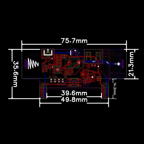 Miniatura 4 de Treedix Módulo de fuente de alimentación Breadboard 3.3V 200mA 5V 2A Prototipo Breadboard equipado con puerto de carga USB tipo C, puerto de salida