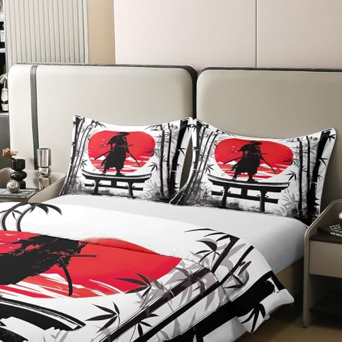 Housse de Couette 220x240cm en 100% Coton Supérieur Style Japonais - 5