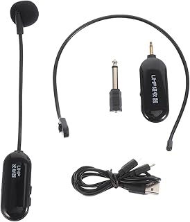 VICASKY 1 Conjunto De Fone De Ouvido Microfone Sem Fio Microfone Pequeno Microfone Mini Microfones Sem Fio Pintura UV Alto-Falante De Voz Cintura Pa Amplificador Professores Amplificador