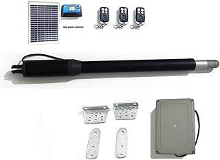 Automatic Sliding Gate Opener 200Kg Single Door Opener with Solar Panel, Automatic Swing Door Motor, Remote Control Actuator, Operator, Garage Yard Access Con Pure Copper Motor, Durable and Reliable