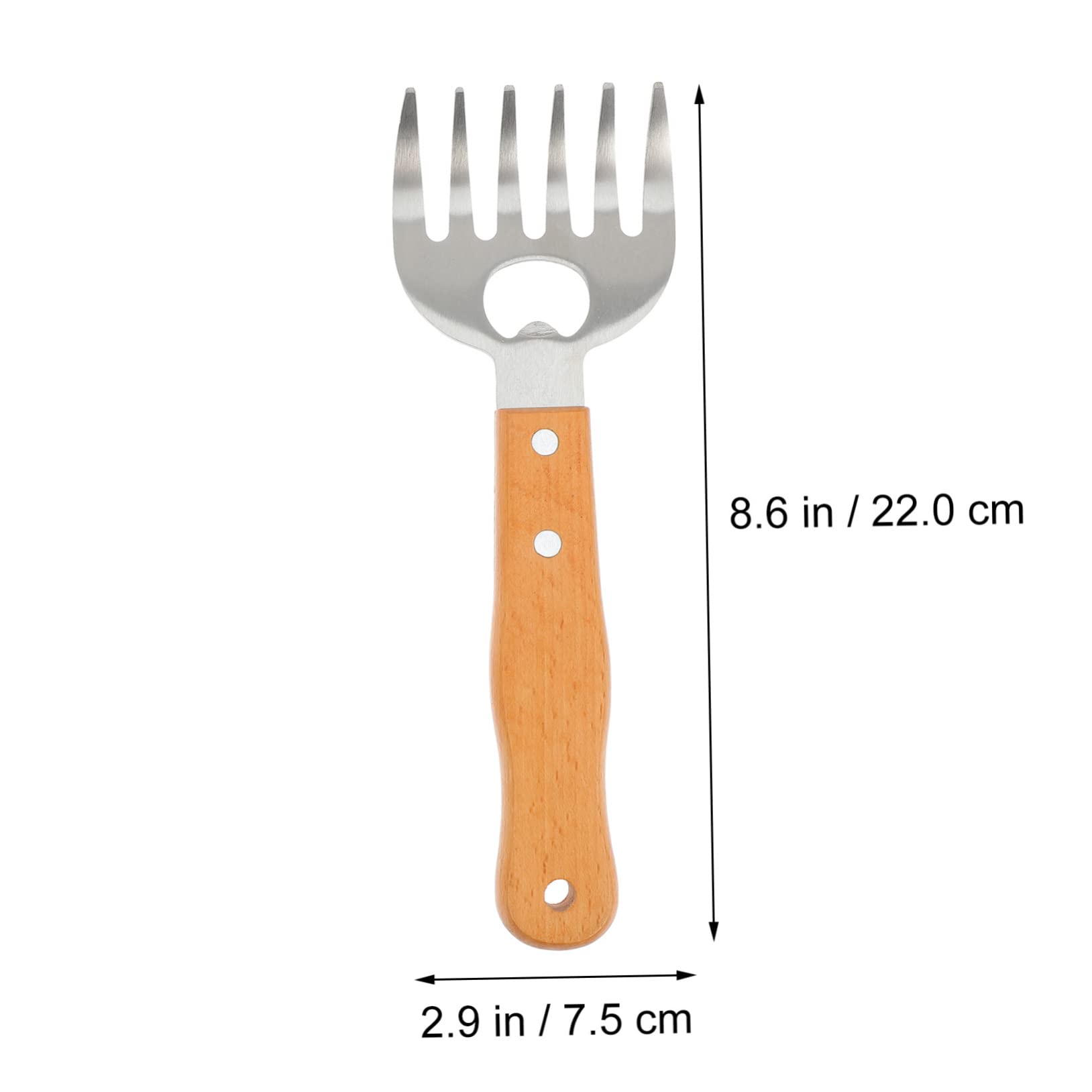 Levemolo Ergonomic Meat Shredding Claws for Barbecue Stainless Steel BBQ Claws Wooden Handle Bottle Opener
