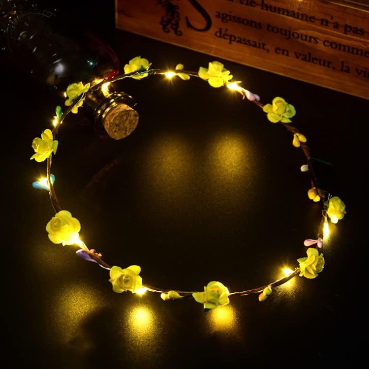 40 Cerchi LED Fiore Luminescenti Per Capelli – Fascia Colorata Per Feste, Halloween E Matrimoni - 5