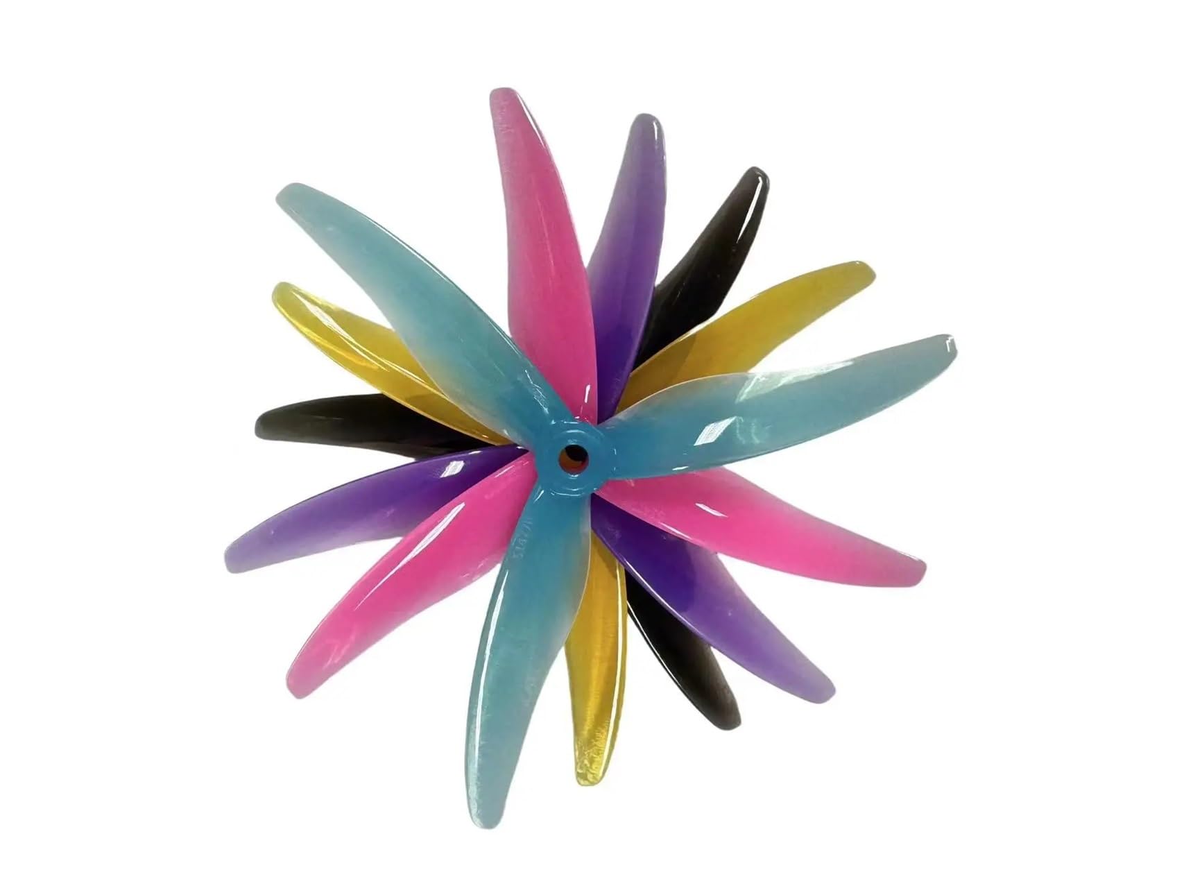 Uniwersalne 2 pary 51477 5,1 x 4,77 x 3 3-ostrzowe śmigła PC do Freestyle 12.7 cm części zamienne do dronów (niebieski)