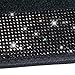CAR PASS Bling Diamond Car Floor Mats, Sparkling Crystal Shining Glitter Rhinestone Carpet, Anti-Slip PVC Heel Pad Waterproof Universal for Automotive SUV,Sedan,Van,4pcs Girl Women Men Black Diamond