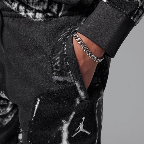Jordan MVP Big Kids' Fleece Printed Pants (95D605-G0T, Off Noir)4