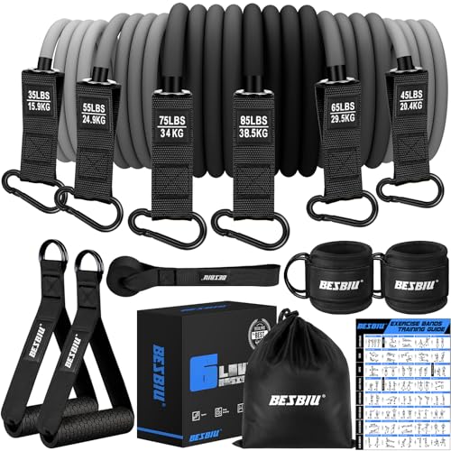 Image of Heavy Resistance Bands for Working Out, 300lbs /360lb /420lb Exercise Bands Workout Bands with Handles, Door Anchor, Ankle Straps, Home Gym Workout Equipment for Men Fitness Strength Training Stretching