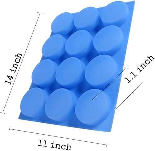 Miniatura 6 de Moldes de jabón redondos de 4 onzas, moldes de jabón de silicona de 12 cavidades, moldes de jabón cilíndricos hechos a mano para hacer jabón,