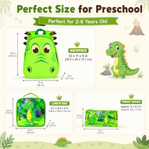 Image of Toddler Backpack for Girls and Boys, Preschool Bookbag, 12 inch Cute Cartoon Animal School Bag