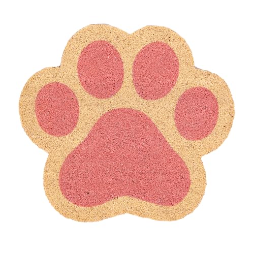Fisura, Doormat house entrance cat paw print, cat doormat made of coconut fiber with PVC anti-slip backing