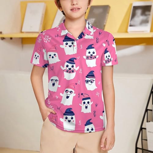 Boys' Classic Polo Shirts Short Sleeve Moisture-Wicking Golf & Tennis Shirts for Youth Teens Colorful Fruits2