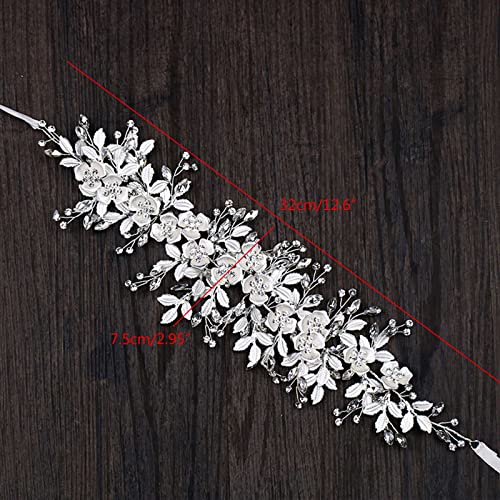 Bridal Belt for Women Dress Wedding Dresses Belt for Bride Crystal Rhinestones Sash Wide Wedding Belt Headband3
