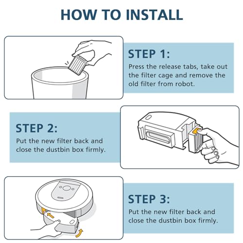 Image of Combo 10 Max / j9+ / j7+ HEPA Filters ONLY Compatible With i-Robot Roomba Combo 10 Max, Combo j9+, Combo j7+ Robot Vacuum (𝗡𝗼𝘁 𝗙𝗶𝘁 𝗳𝗼𝗿𝗥𝗼𝗼𝗺𝗯𝗮 j7 / j7+ / j9 / j9+)
