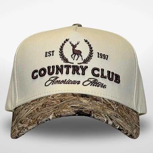 Vintage Western Trucker Hat | Men & Women | Country Cute Caps for Cowgirls Cowboys | Camo Denim Embroidered Cotton | Snapback2