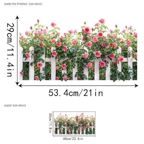 Vinilo Decorativo Rosa para Pared 60 cm x 30 cm miniatura 6