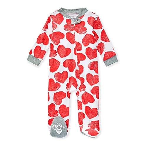 Image of Burt's Bees Baby unisex-baby Sleep & Play, Organic One-piece Romper-jumpsuit Pj, Zip Front Footed Pajama