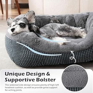   INVENHO-Small-Dog-Bed-for-Small-Dogs-Cat-Beds-for-Indoor-Cats-Washable-Orthopedic-Dog-Bed-Warming-Soft-Calming-Sleeping-Puppy-Bed-Durable-Pet-Bed-with-Anti-Slip-Bottom-S20x19x6